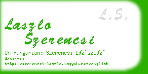 laszlo szerencsi business card